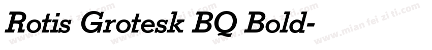 Rotis Grotesk BQ Bold字体转换